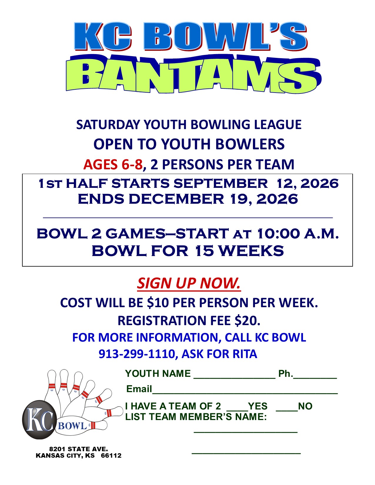 Bantams Youth Fall 2025