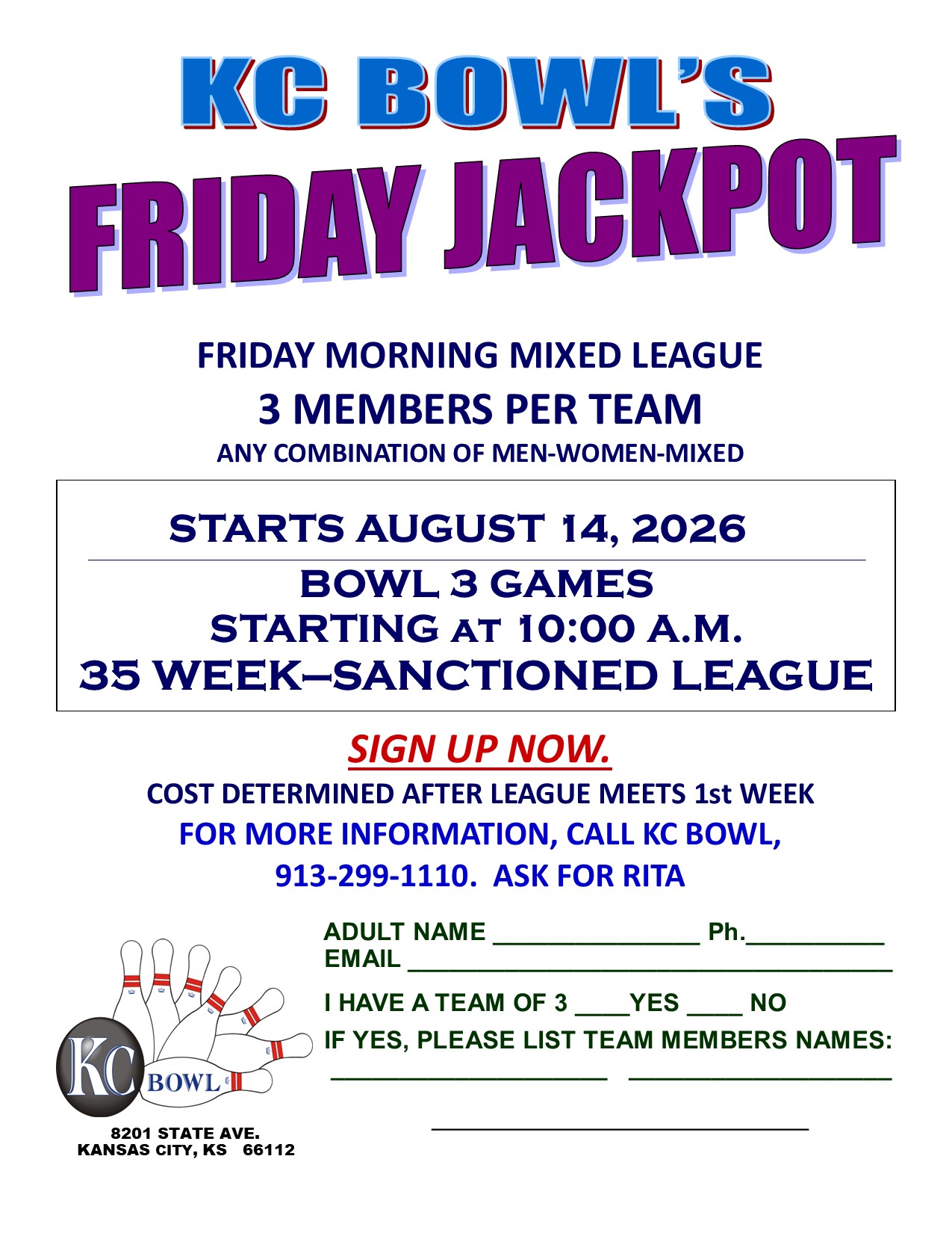Friday Jackpot Fall 2025