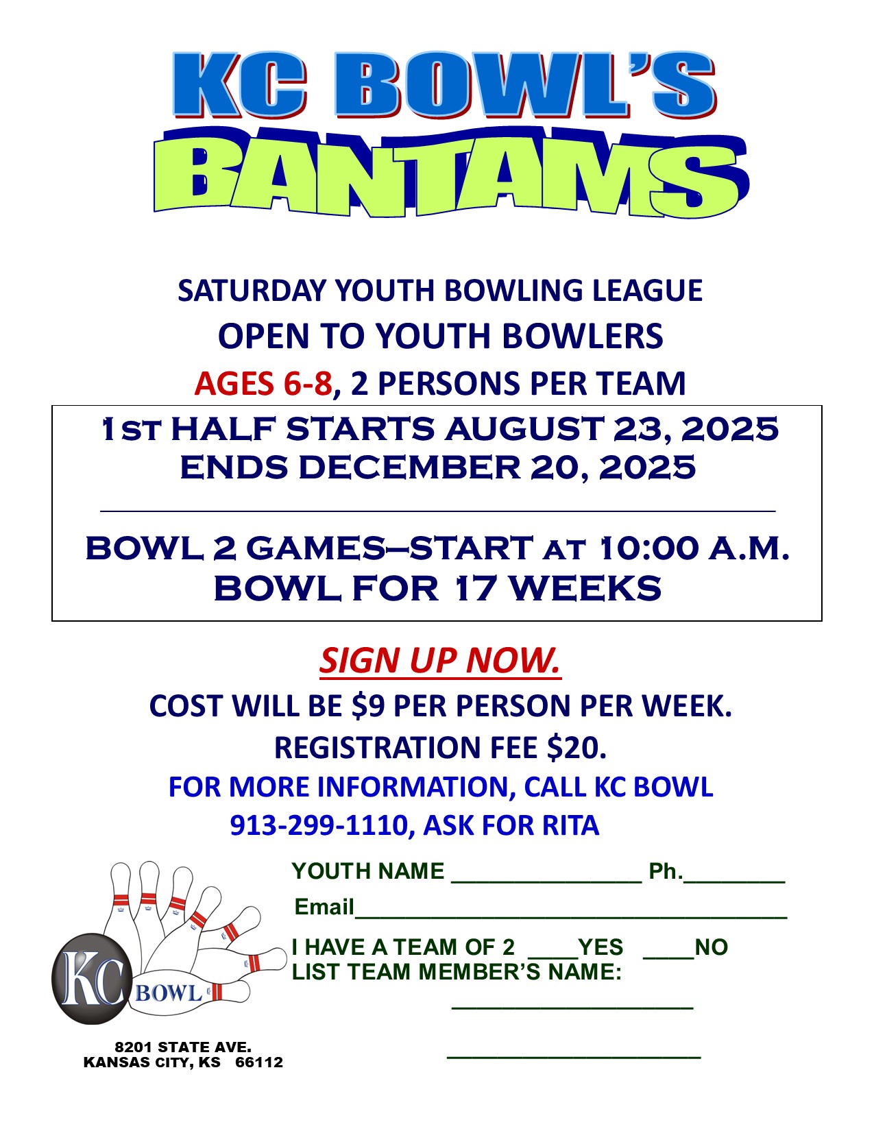 Bantams Youth Fall 2025