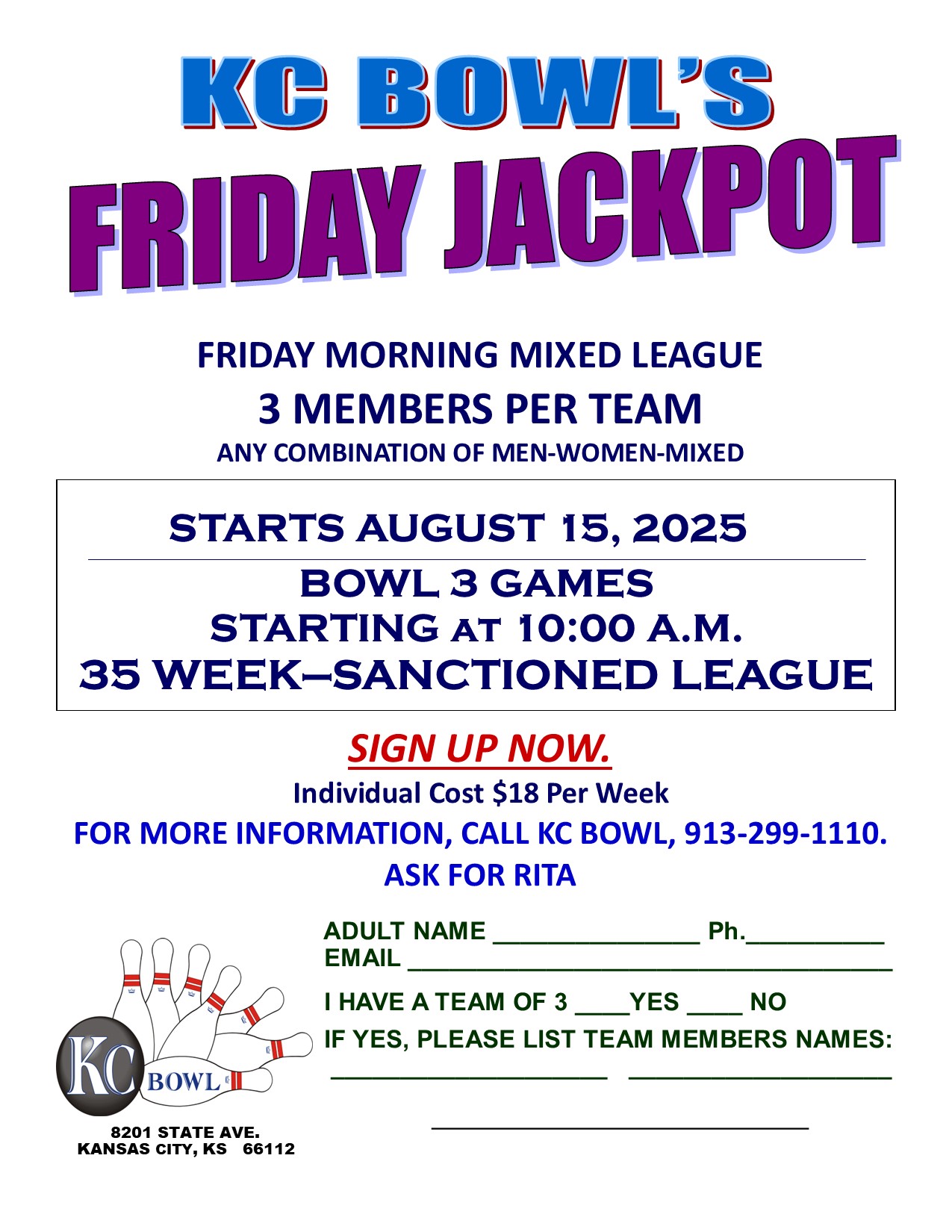 Friday Jackpot Fall 2025